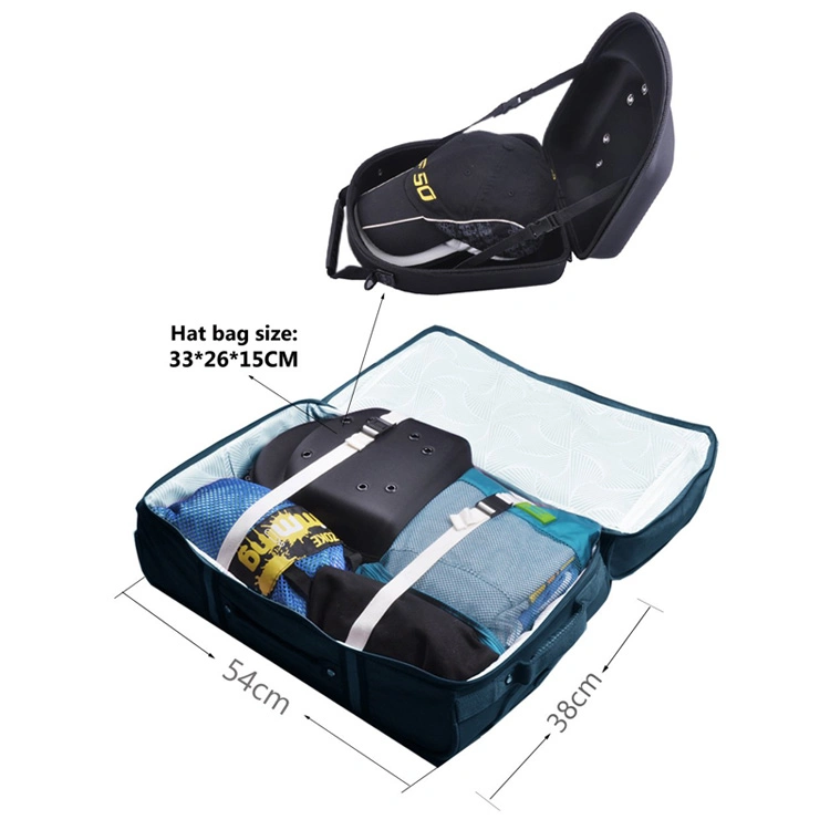 Black Waterproof Portable Hard EVA Sport Cap Carrier Case Baseball Hat Travel Bag Hat Box EVA Hat Cap Case Carrier Bag