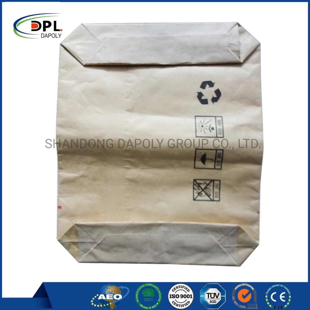 25kg Kraft Paper Plastic Compound Cement Bag for Bitumen, Mortar, Gypsum, Lime Global Sell