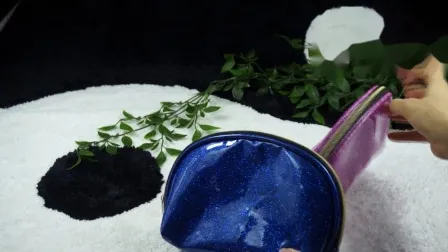 Handy Travel Shiny PVC Three Color Zipper Cosmetic Makeup Bag