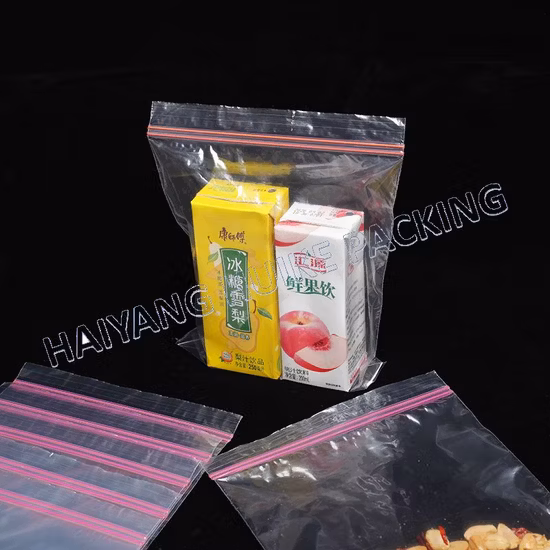 Bolsas de PEVA de almacenamiento de alimentos Ziplock impermeables reutilizables de alta calidad