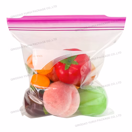 Bolsa de PEVA a prueba de fugas con cremallera doble, vendedor superior de Amazon, bolsas Ziplock reutilizables para almacenamiento de alimentos