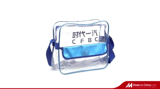 Bolso de mano transparente Bolso de mano de PVC transparente para compras, trabajo, escuela, festival Bolsa de papel de regalo Bolsa de almacenamiento de cosméticos con asa